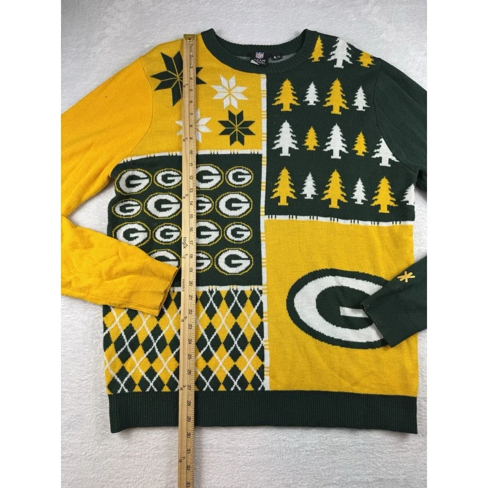 Green Bay Packers Ugly Christmas Sweater NFL Team Apparel‎ Men's Size XL X-Large